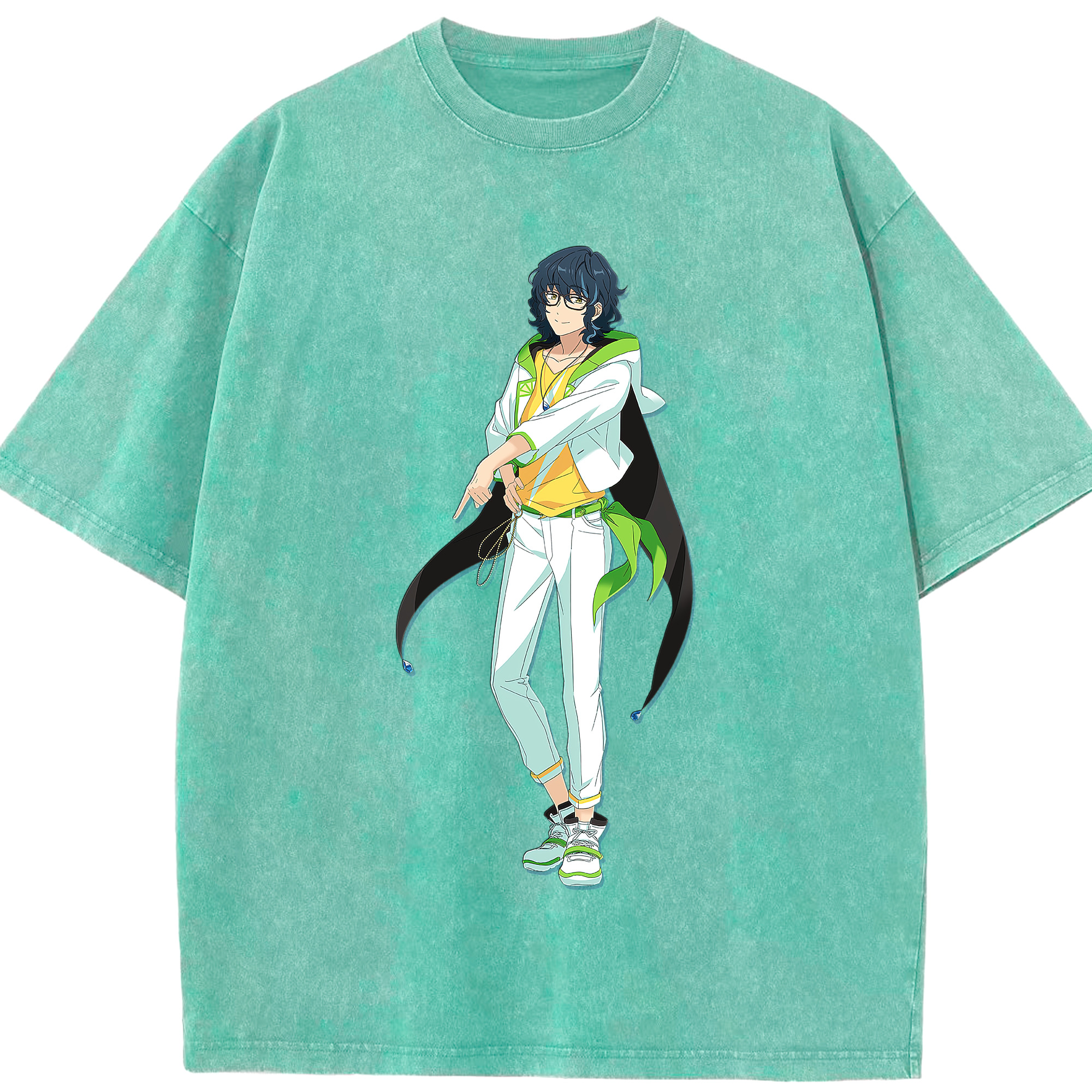 （画像用） あんさんぶるスターズ! Ensemble Stars 綿100% ヴィンテージ風 半袖Tシャツ（フロントプリント）